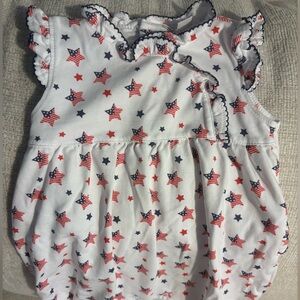Kissy Kissy Star Spangled Spirit Ruffled Playsuit